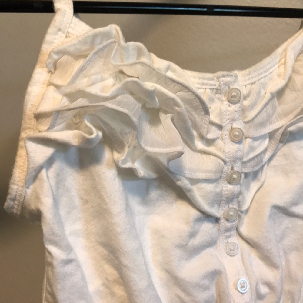 White Ruffle Tank - Picture 2 of 4
